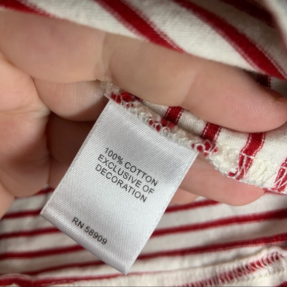 Copper Key Girls Red Striped “Ho Ho Ho” Top size 3T - Picture 7 of 8